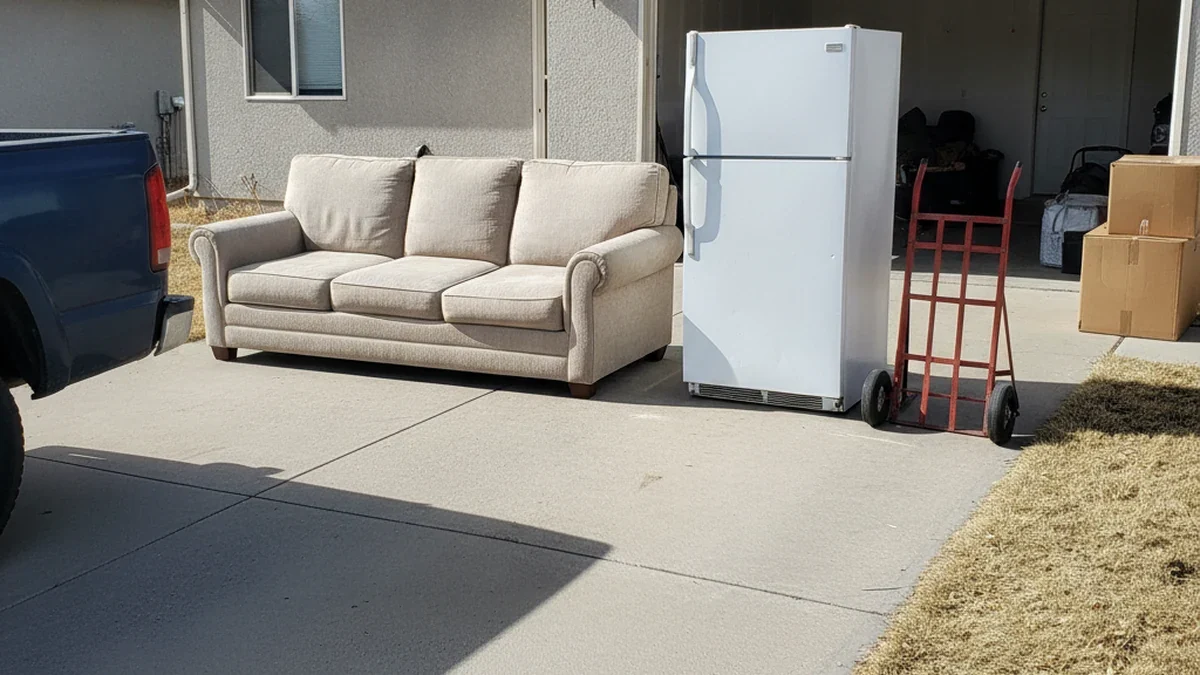 Furniture appliance removal couch refrigerator Cheyenne Wyoming Laramie County bulky item haul-off residential Ryan